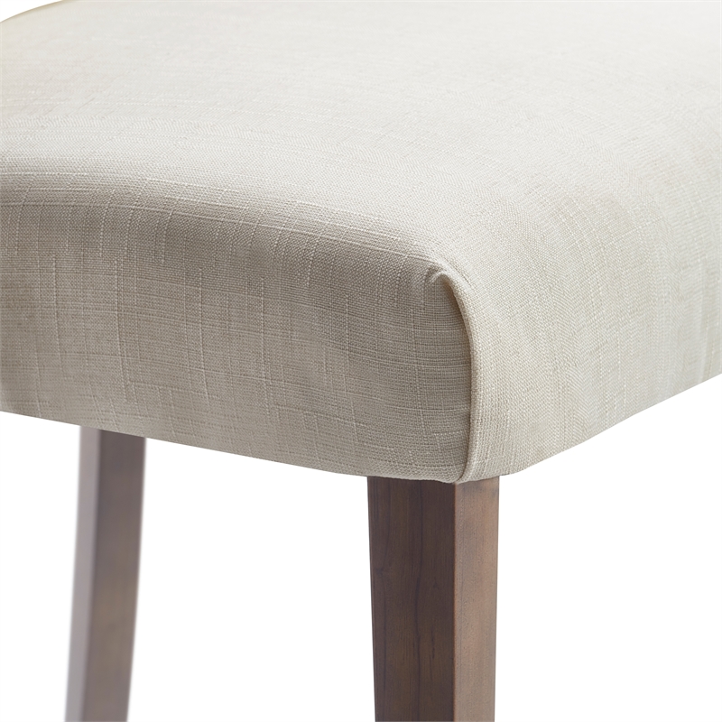 Pemberly Row Contemporary Cream Tufted Dining Chair Set of 2