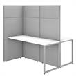 Pemberly Row Engineered Wood 60W 2 Person Cubicle Desk with 66H Panels in White