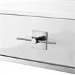 Pemberly Row 2-Drawers Stainless Steel Base Bedroom Vanity White/Chrome