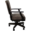 Pemberly Row Swivel Wood Dining Caster Chair Classic in Brown - Dark Walnut