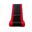 Pemberly Row Floor Chairs Black and Red Leather PU