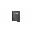 Pemberly Row Traditional Style 5 Drawer Chest in Gray Color made with Wood
