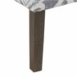 Pemberly Row Traditional Wood and Fabric Swoop Accent Chair in Suri Blue