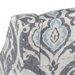 Pemberly Row Traditional Wood and Fabric Swoop Accent Chair in Suri Blue