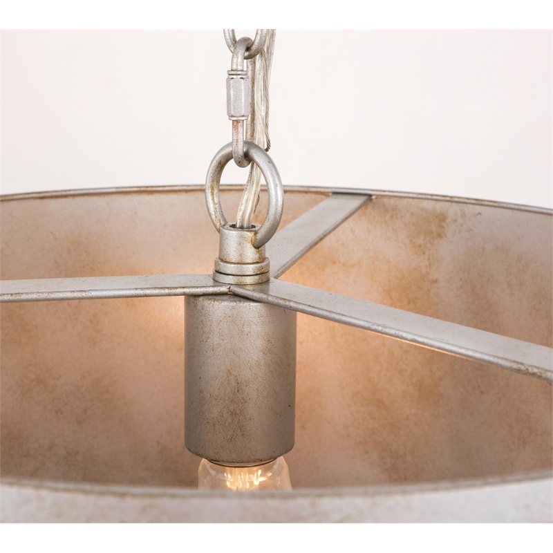 Pemberly Row 1-Light Transitional Metal Pendant in Vintage Black