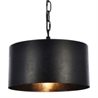 Pemberly Row 1-Light Transitional Metal Pendant in Vintage Black