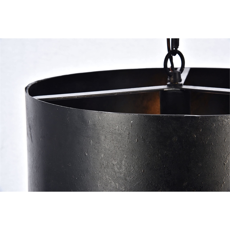 Pemberly Row 1-Light Transitional Metal Pendant in Vintage Black