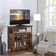 Pemberly Row TV Stand with Storage Cabinets in Brown Wood Finish