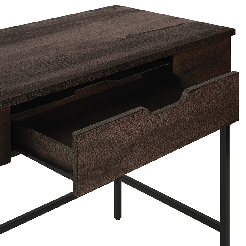 Pemberly Row Contemporary Sit-To-Stand Desk in Ozark Ash Engineered Wood