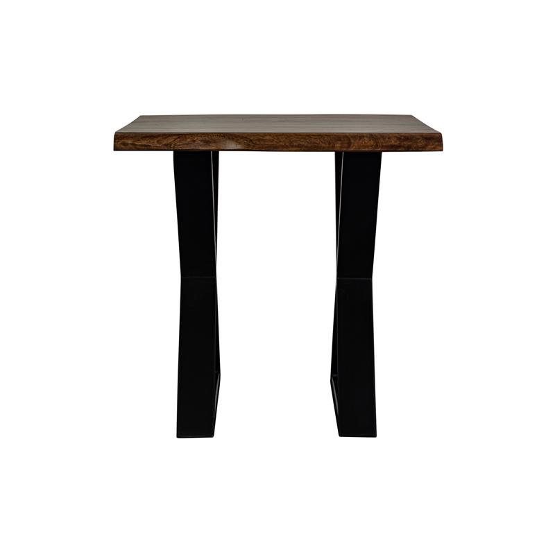 Pemberly Row Contemporary Solid Sheesham Wood End Table - Brown