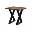 Pemberly Row Contemporary Solid Sheesham Wood End Table - Brown