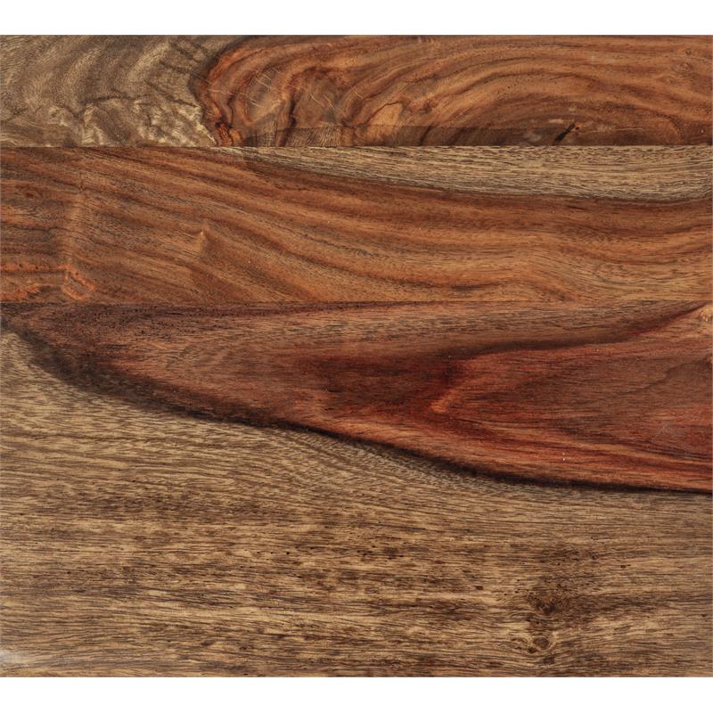 Pemberly Row Contemporary Solid Sheesham Wood End Table - Brown