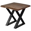 Pemberly Row Contemporary Solid Sheesham Wood End Table - Brown