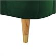 Pemberly Row Green Velvet King Upholstered Channel Tufted Bed