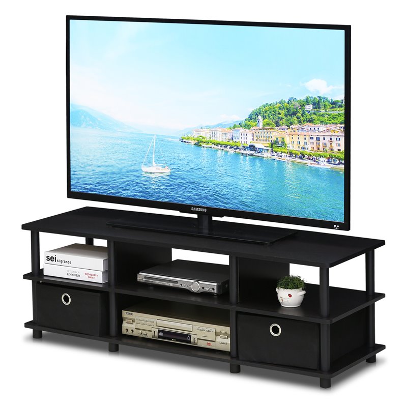 Pemberly Row Wood TV Entertainment Center for TV up to 43