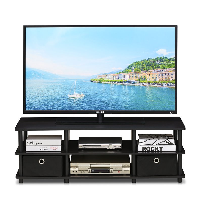 Pemberly Row Wood TV Entertainment Center for TV up to 43