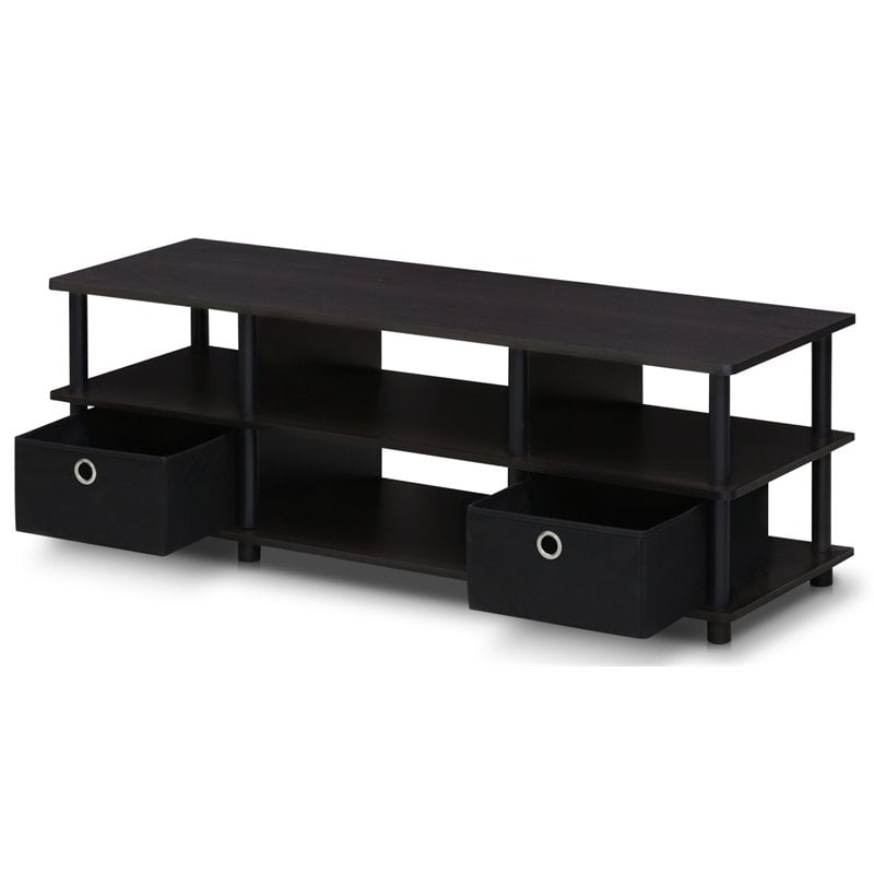Pemberly Row Wood TV Entertainment Center for TV up to 43