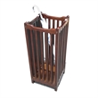 Pemberly Row Mahogany Solid and Veneer Umbrella Stand in Dark Brown