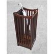 Pemberly Row Mahogany Solid and Veneer Umbrella Stand in Dark Brown