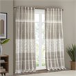 Pemberly Row Cotton Printed Window Curtain Panel with Lining in Beige