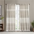 Pemberly Row Cotton Printed Window Curtain Panel with Lining in Beige