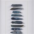 Pemberly Row Stones Real Natural Agate Framed Shadowbox in Blue