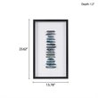 Pemberly Row Stones Real Natural Agate Framed Shadowbox in Blue