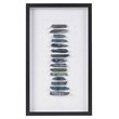 Pemberly Row Stones Real Natural Agate Framed Shadowbox in Blue