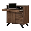 Pemberly Row Contemporary Multi-function Secretary Desk in Brown