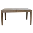 Pemberly Row Wood 5PC Extendable Dining Table Set 4 Slat Back Chairs in Brown