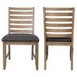 Pemberly Row Wood 5PC Extendable Dining Table Set 4 Slat Back Chairs in Brown