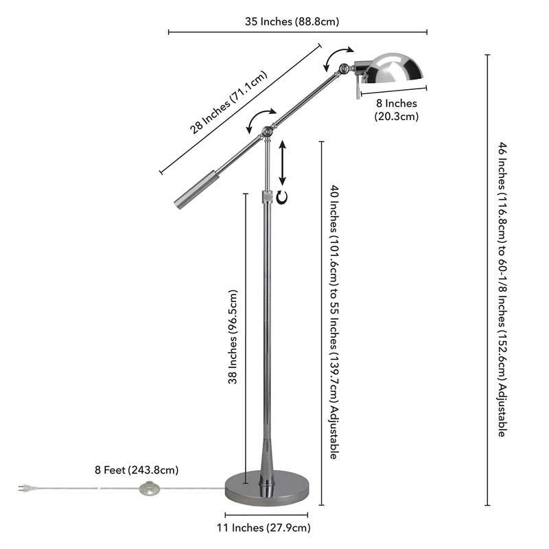 Pemberly Row Contemporary Metal 61