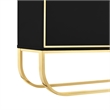 Pemberly Row Contemporary Wood Sideboard in Black / Gold Finish