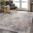 Pemberly Row Rustic Textures Fabric Indoor Rug in Beige & Gray Painterly