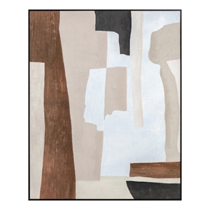 Pemberly Row Contemporary Fabric Wall Decor in Multi-Color Finish