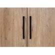 Pemberly Row Wood Laminate Bookcase With Doors Fully Assembled Light Brown