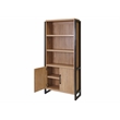 Pemberly Row Wood Laminate Bookcase With Doors Fully Assembled Light Brown