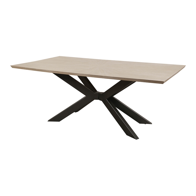 Pemberly Row Contemporary Wood Rectangular Dining Table in Natural