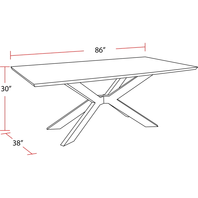 Pemberly Row Contemporary Wood Rectangular Dining Table in Natural