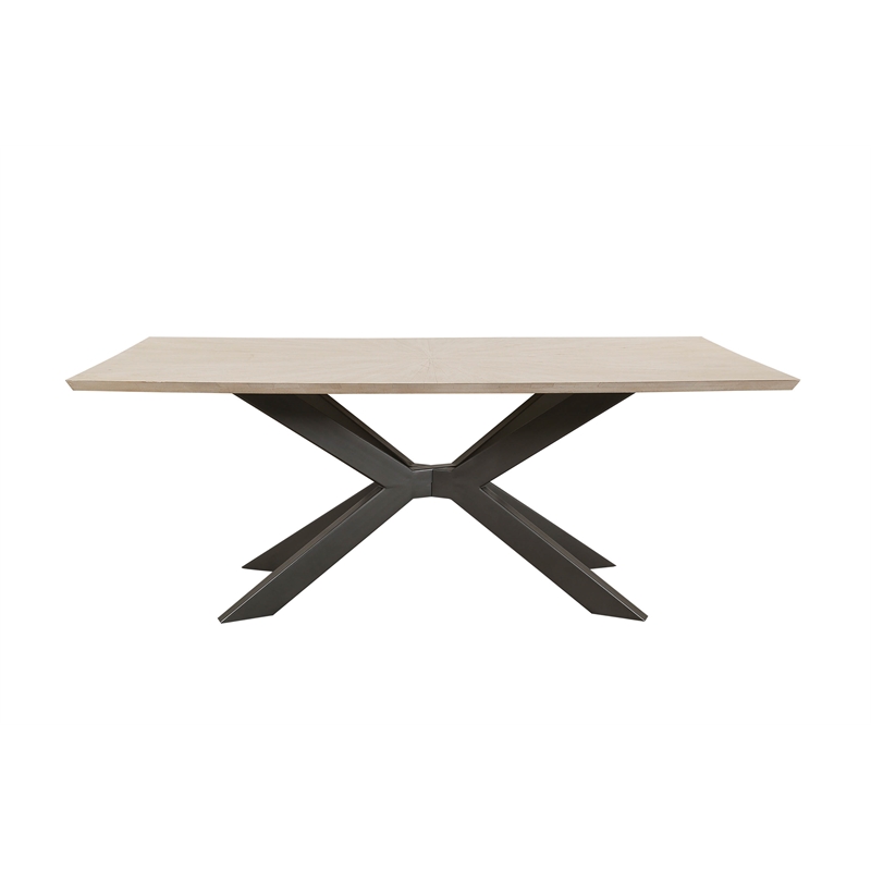 Pemberly Row Contemporary Wood Rectangular Dining Table in Natural