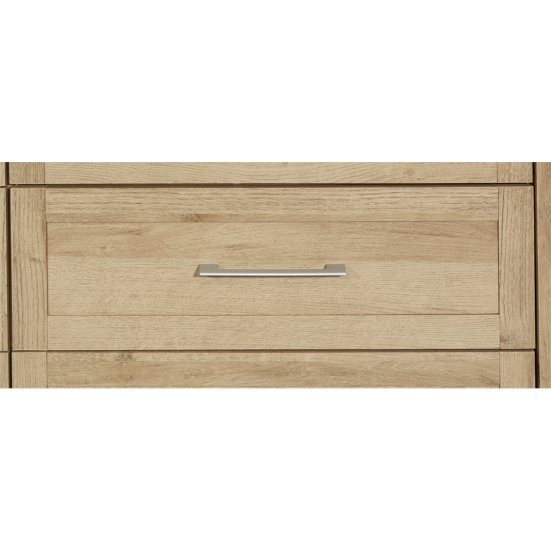 Pemberly Row 6-Drawer Horizontal Dresser in Wood Canyon Oak Finish