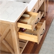 Pemberly Row Single Bath Vanity in Weathered Pine Wood & White Farmhouse Basin