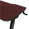 Pemberly Row Contemporary Electric Gaming Desk in Red Engineered Wood