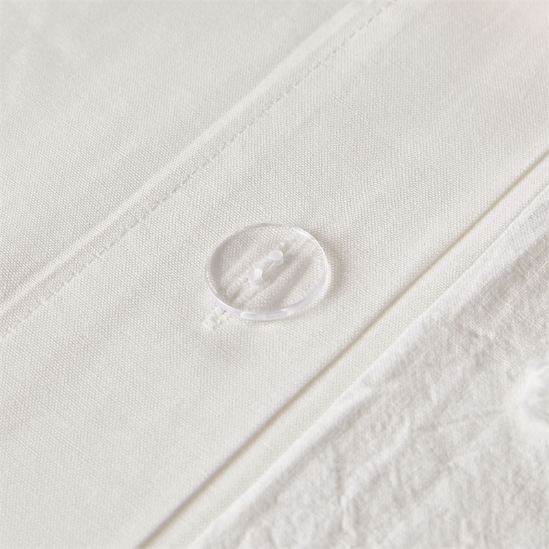 Pemberly Row Contemporary Cotton Jacquard Duvet Cover Set in Ivory