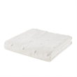 Pemberly Row Contemporary Cotton Jacquard Duvet Cover Set in Ivory