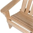 Pemberly Row Traditional Cedar Wood Folding Adirondack Chair in Beige