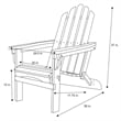 Pemberly Row Traditional Cedar Wood Folding Adirondack Chair in Beige