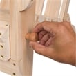 Pemberly Row Traditional Cedar Wood Folding Adirondack Chair in Beige