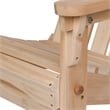 Pemberly Row Traditional Cedar Wood Folding Adirondack Chair in Beige
