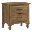 Pemberly Row Wood Night stand with Recharging Outlet in Sand Dune